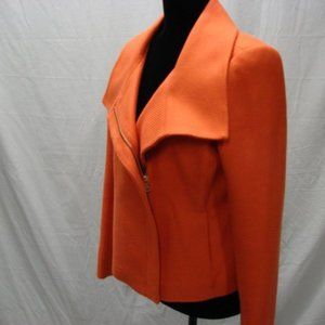 NWT Talbots Rust Orange Moto Zip Jacket Coat 8P (Rack 1)